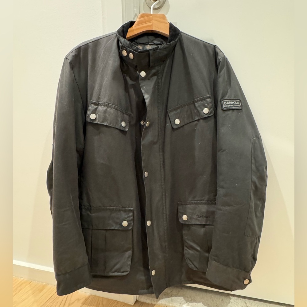 Barbour Men's Black Wax Military Jacket